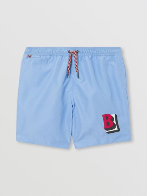 Burberry Letter Graphic Drawcord Swim Shorts