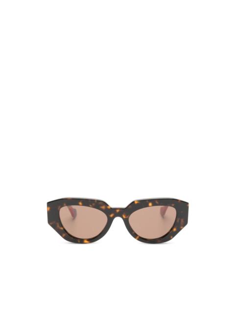 GUCCI Double G geometric-frame sunglasses