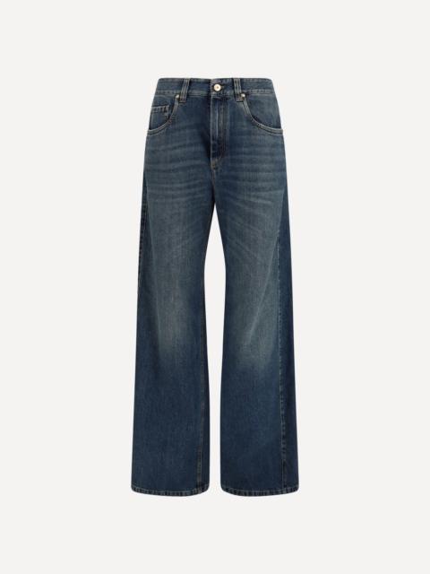 Brunello Cucinelli Wide-leg cotton denim Jeans