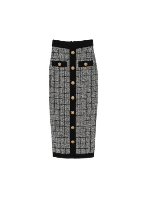Tweed long skirt