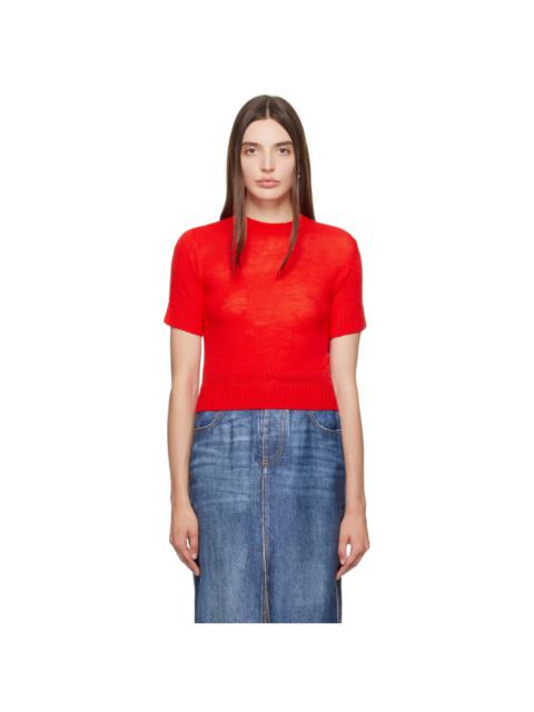 Jil Sander White Embroidered Sweater