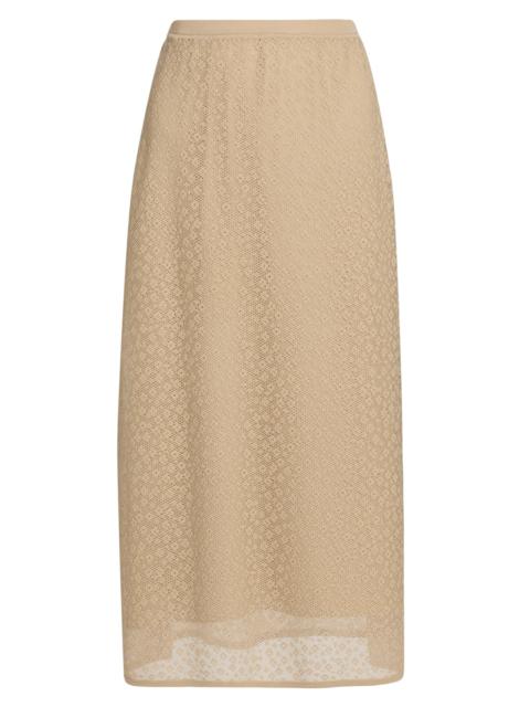 Theory Women's Floral Lace A-Line Skirt - Warm Sand