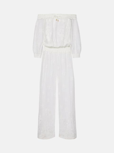 MELISSA ODABASH Tully crochet cotton-blend jumpsuit
