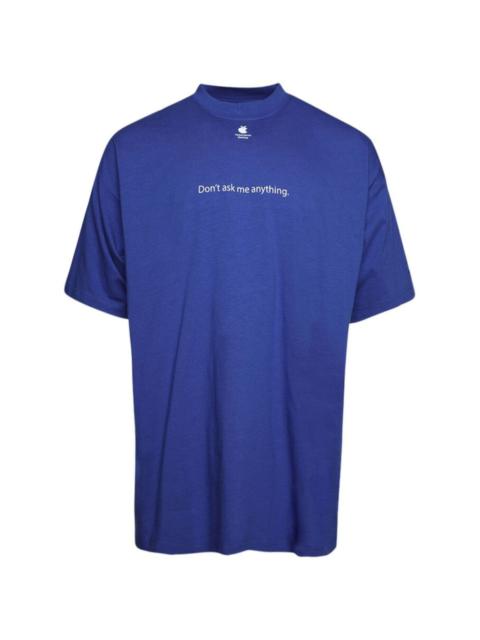 x Apple slogan-print cotton T-shirt