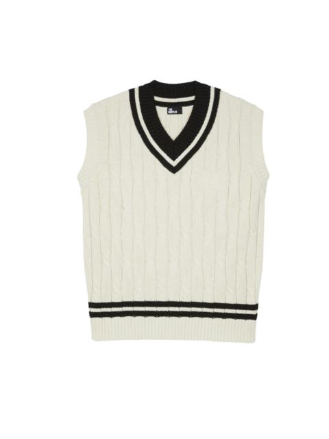 The Kooples BEIGE CABLED SLEEVELESS SWEATER