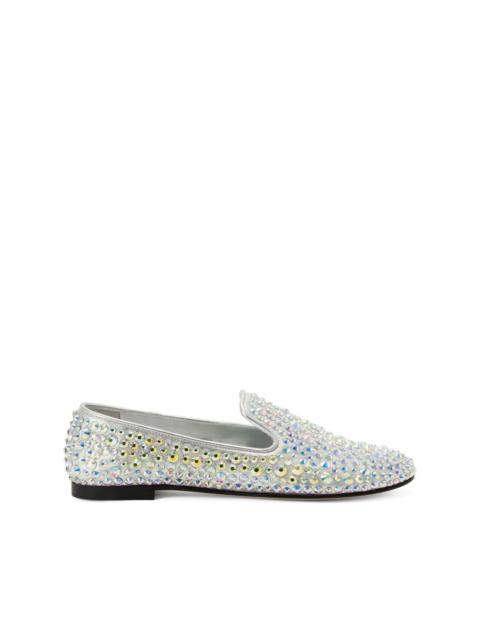 Giuseppe Zanotti Evangeline rhinestone-embellished leather loafers