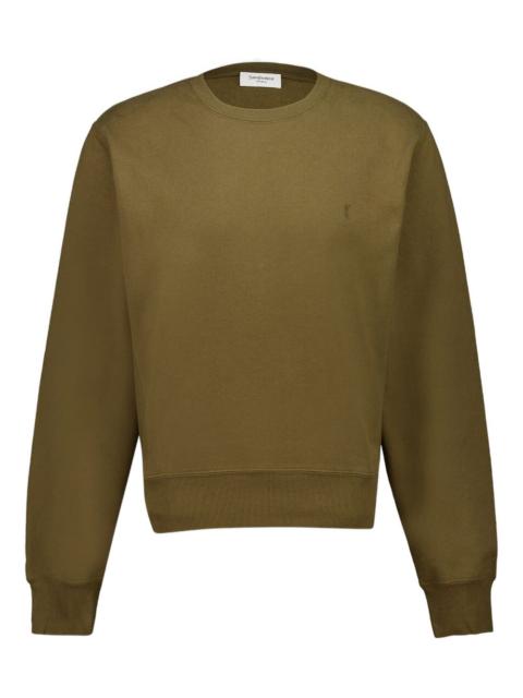 SAINT LAURENT embroidery cotton sweater