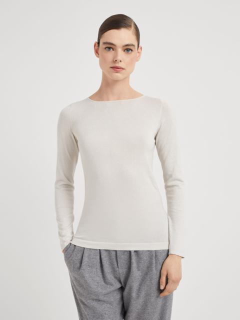 Brunello Cucinelli Cashmere and silk sparkling lightweight sweater