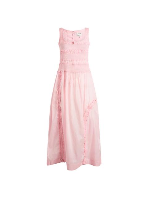 DAMSON MADDER. Damson Madder Cynthia Sheer Midi Dress Presented By END.