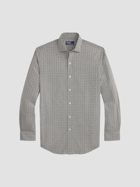 Polo Ralph Lauren Men's Classic-Fit Checked Poplin Shirt - White Nutmeg Brown