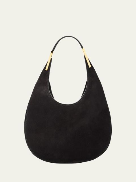 SAVETTE Florence Small Suede Hobo Bag