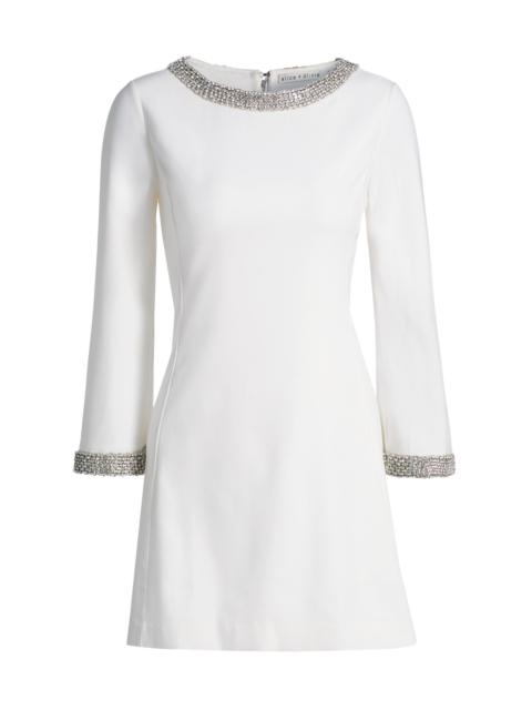 Alice + Olivia Women's Mailynn Embellished-Trim Bell-Sleeve Minidress - Off White Crystal