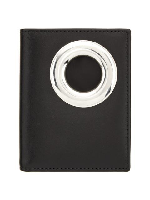 Comme Des Garçons Black Silver Eyelet Card Holder