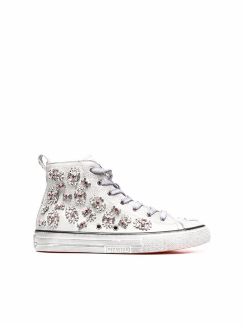 PHILIPP PLEIN crystal-embellished high-top sneakers