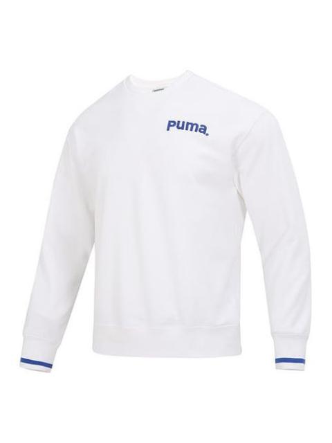 PUMA PUMA Team Crew Tr Logo Long Sleeve Sweater 'White' 620614-02