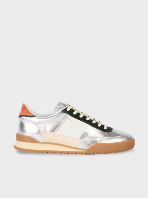 Paul Smith Women's Leather Silver 'Dover' Retro Gum Trainers