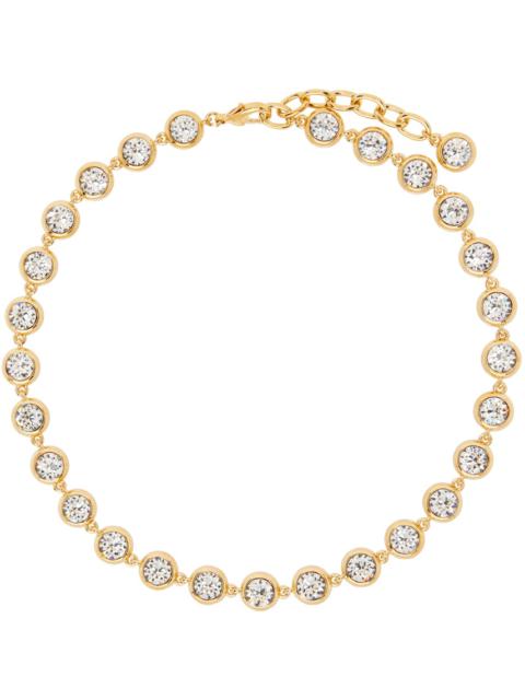 Amina Muaddi Gold Iris Necklace