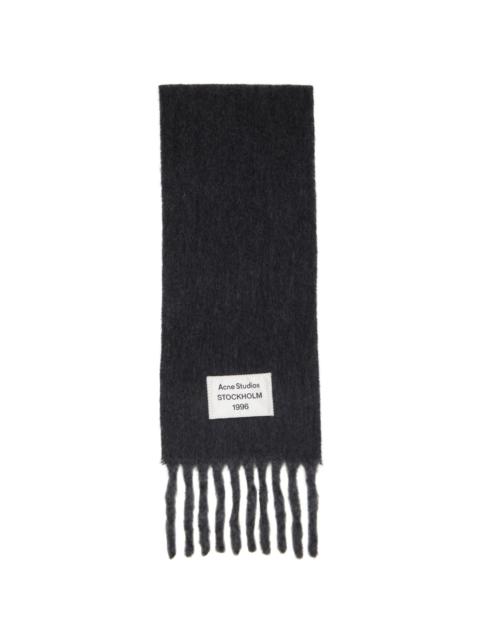 Acne Studios Gray Bicolor Alpaca Scarf