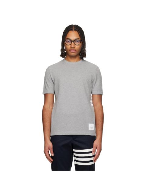 Thom Browne Gray Classic Pique 4-Bar T-shirt