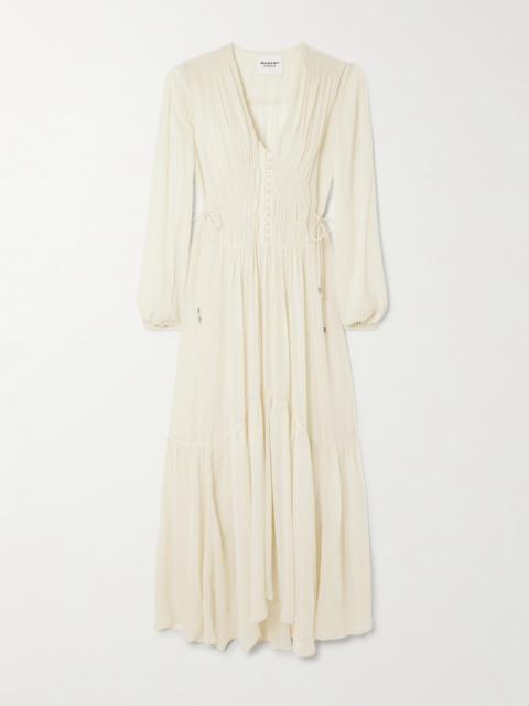 Isabel Marant Étoile Briane Gathered Georgette Maxi Dress