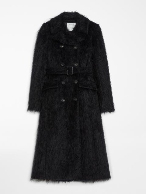 MODICO Double-breasted coat in long-pile fabric