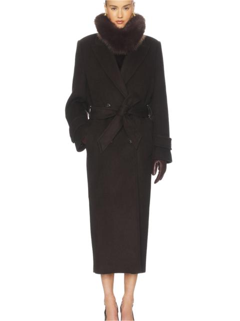 HELSA Bold Shoulder Long Coat