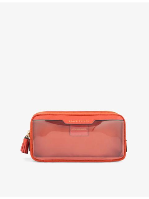 Anya Hindmarch Beach Things logo-jacquard nylon pouch