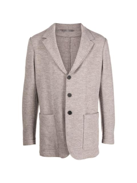 single-breasted wool blazer