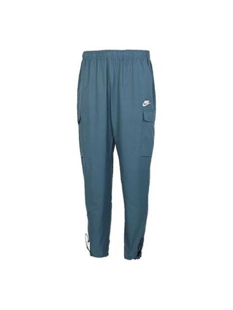 Nike Nike Sportswear Logo Small Label Embroidered Woven Cargo Long Pants Gray Green Graygreen CU4326-058