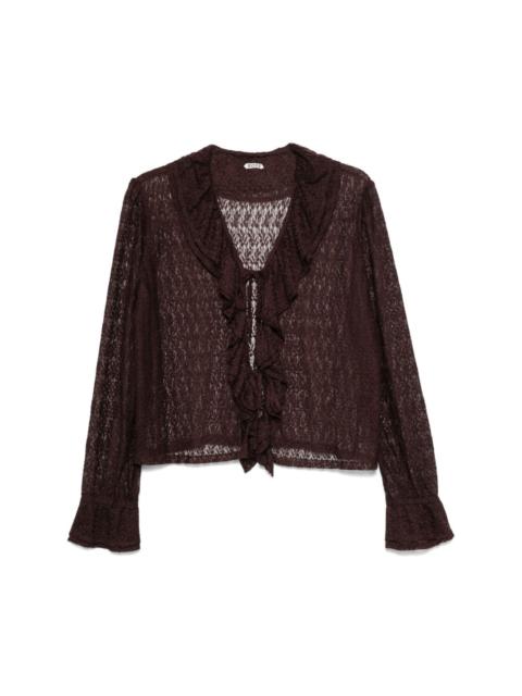 BODE lace flounce shirt