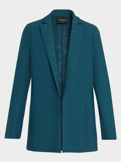 AKRIS Linen-Wool Open Tailored Jacket