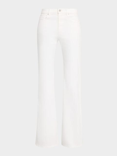 VERONICA BEARD Crosbie Mid-Rise Slim Wide-Leg Jeans
