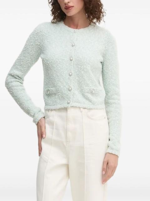 GUESS USA buttoned bouclé cardigan