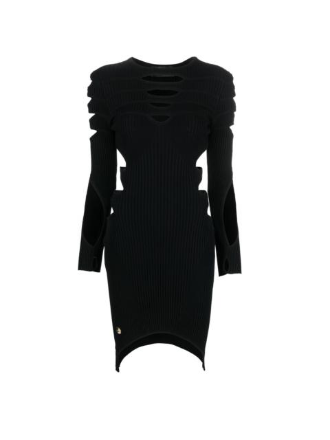 cut out-detail knitted mini dress