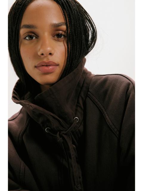 FREE PEOPLE Jojo Washed Oversized Funnel-Neck Jacket