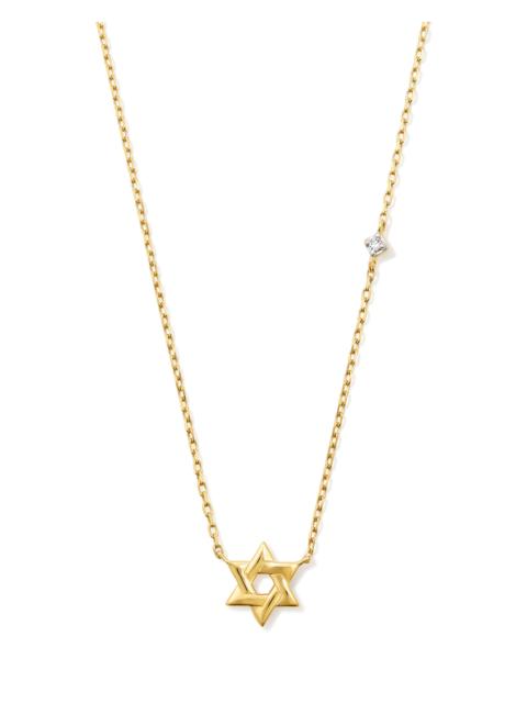 KENDRA SCOTT Tiny Star of David 14k Yellow Gold Pendant Necklace in White Diamond