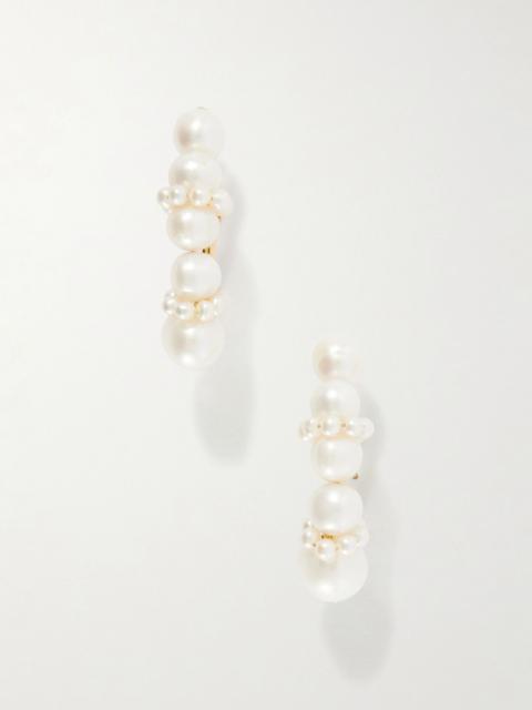 Completedworks Recycled gold vermeil and pearl earrings Gold