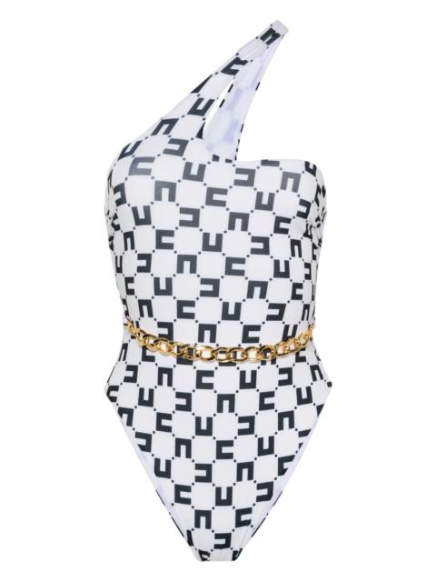 ELISABETTA FRANCHI chain-detail monogram swimsuit