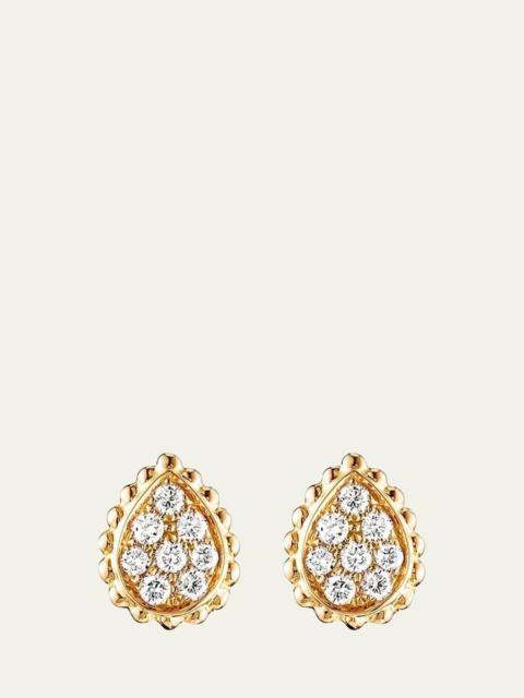Boucheron Serpent Boheme Extra Small Diamond Stud Earrings in Yellow Gold