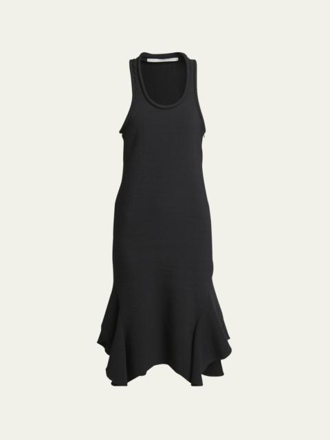 Ruffle Hem Tank Midi Dress