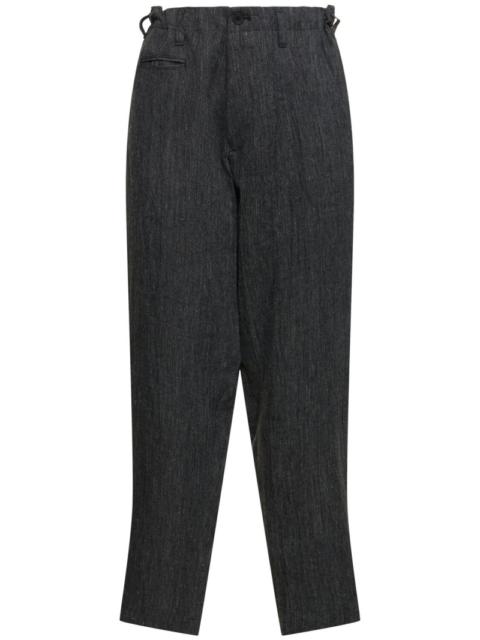 Yohji Yamamoto G-coin pocket slim linen pants