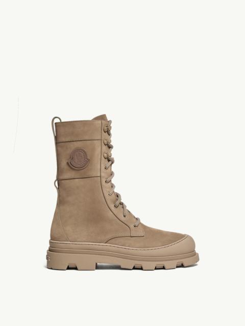 Moncler Vera High Nubuck Lace-Up Boots