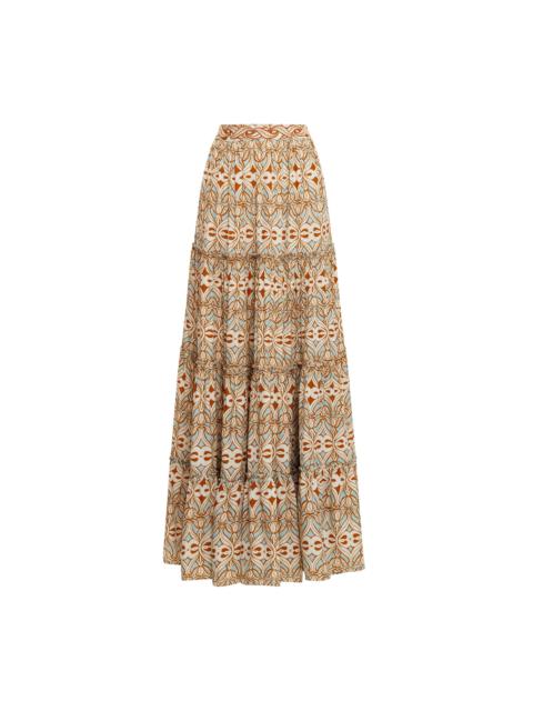 Agua by Agua Bendita Macadamia Calados Maxi Skirt