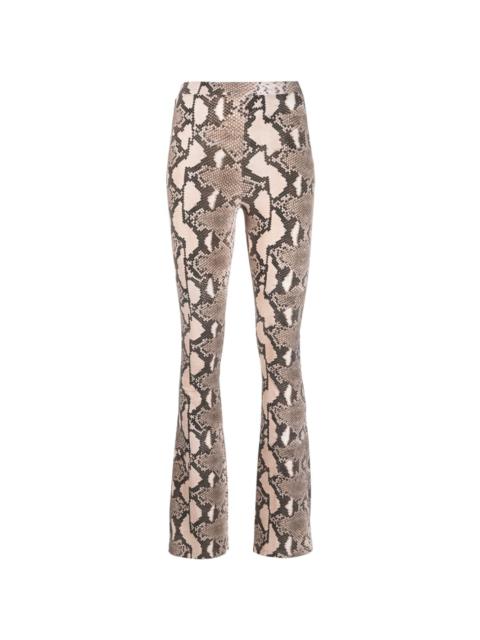 leopard-print wide-leg trousers