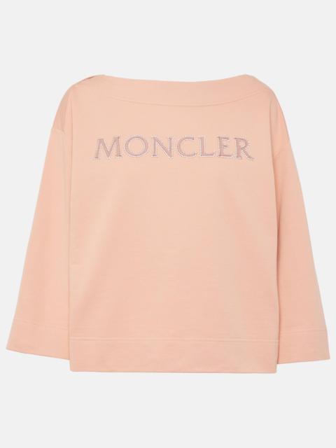 Moncler 로고 신청 Ã© 보트 넥 스웨터
