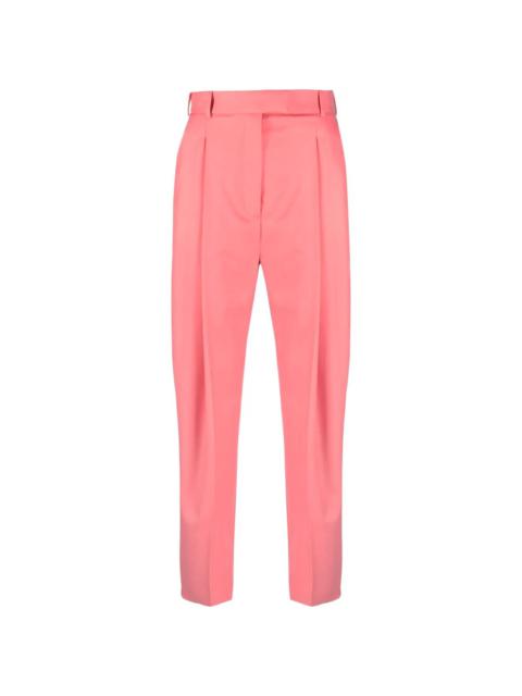 pleat detail tapered trousers