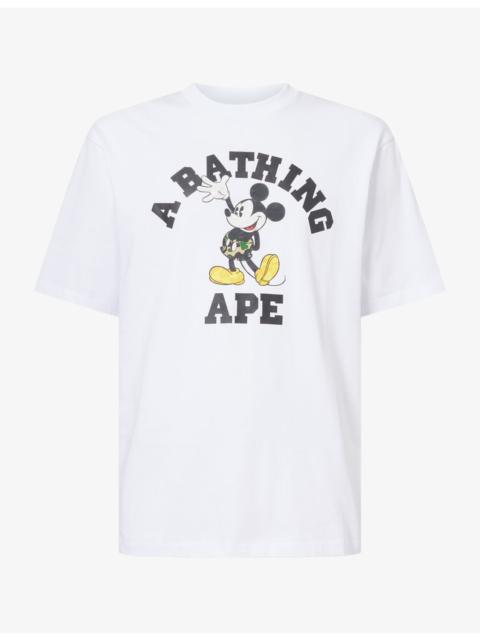 A BATHING APE® Bape X Disney Mickey Mouse Cotton T-Shirt