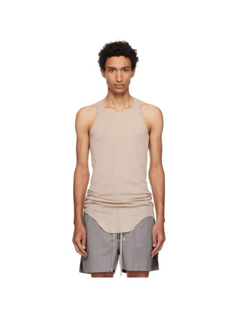 Rick Owens Taupe Tower Basic Rib Tank Top