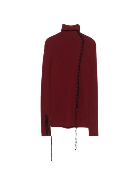 Yohji Yamamoto whipstitch-trim sweater