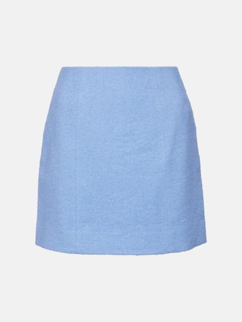 PATOU Cotton and linen-blend miniskirt